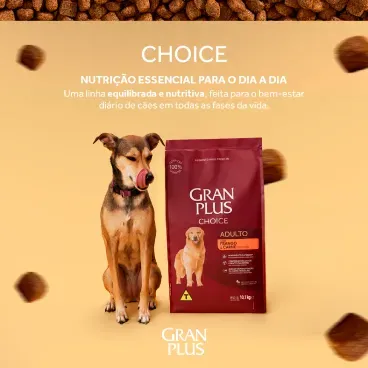 Racao GranPlus Choice Caes Adultos Frango e Carne 2